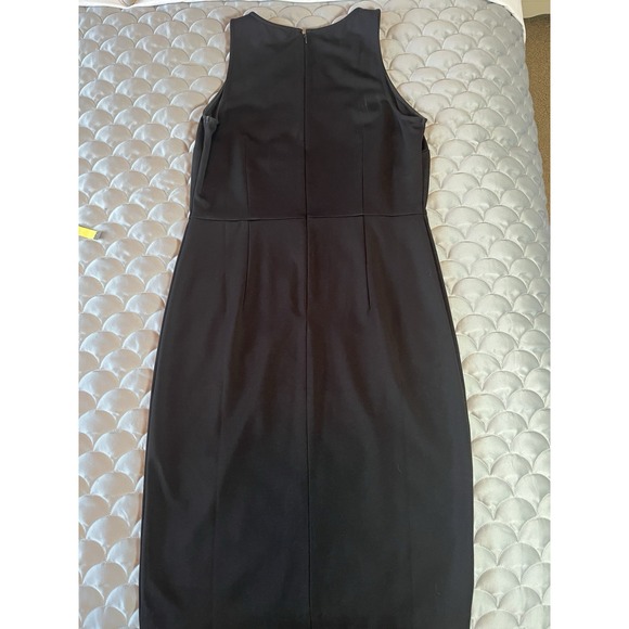 Ann Taylor Dress Women's 10 Black Sheath Sleeveless Knee Length Ponte Knit - Picture 7 of 7